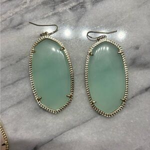 Kendra Scott Glass Stone 14k Gold Plated Over Brass Elisa Drop Earrings -Multi